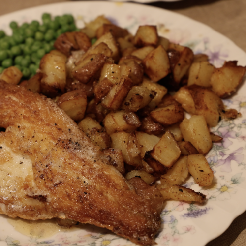 fish and potatoes